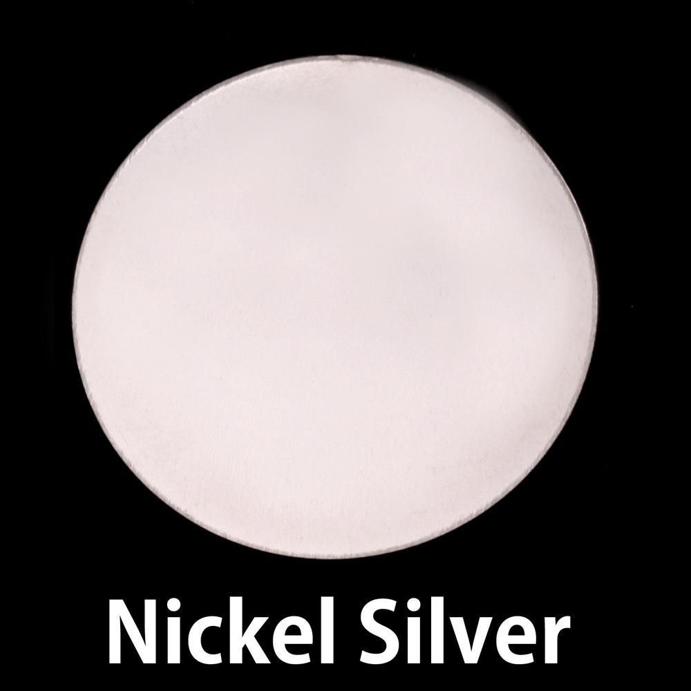 Metal Stamping Blanks Nickel Silver Round, Disc, Circle, 32mm (1.25"), 24g, Pack of 5